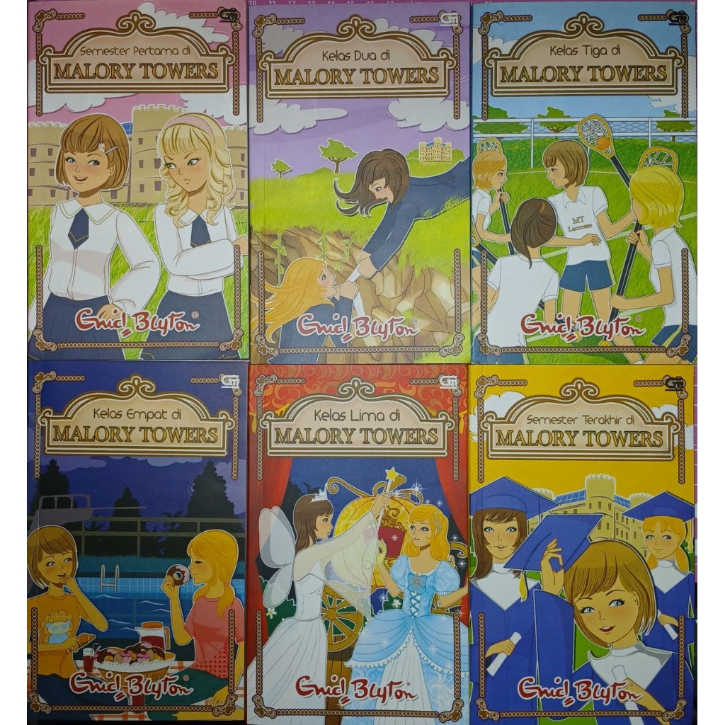 PRELOVED Novel Malory Towers karya Enid Blyton Lengkap (1-6)