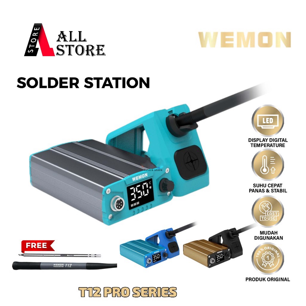 WEMON T12 PRO SOLDER STATION 72W DIGITAL FAST HEAT SERVIS HP PCB - SOLDER STATION WEMON T12 PRO 72W 