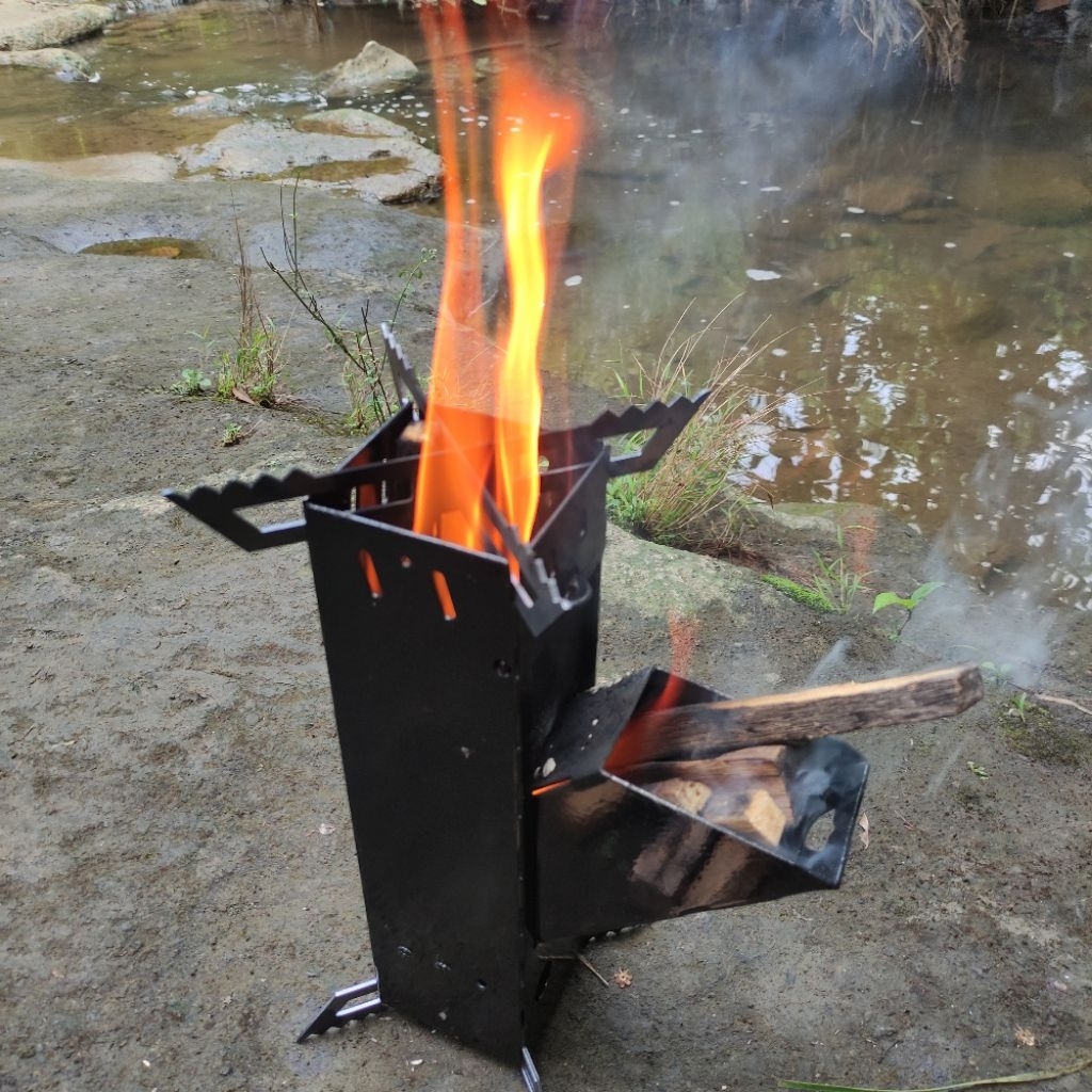 kompor kayu roket stove outdoor