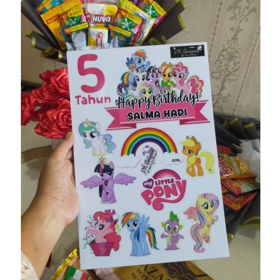 hiasan kue topper cake hiasan Snack susun topper karakter topper kuda poni hiasan kue kuda poni