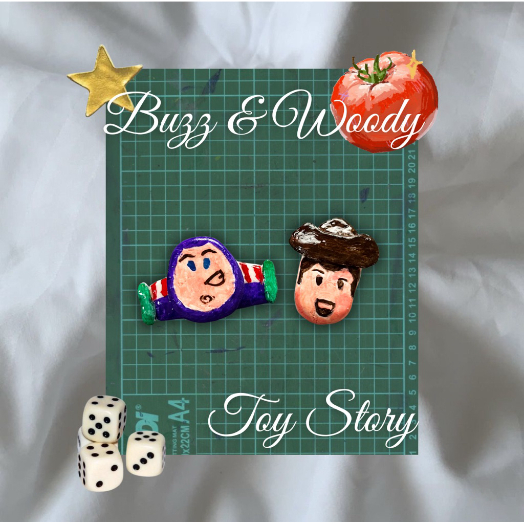 [Clay] Pin Badge Buzz & Woody (Toy Story)