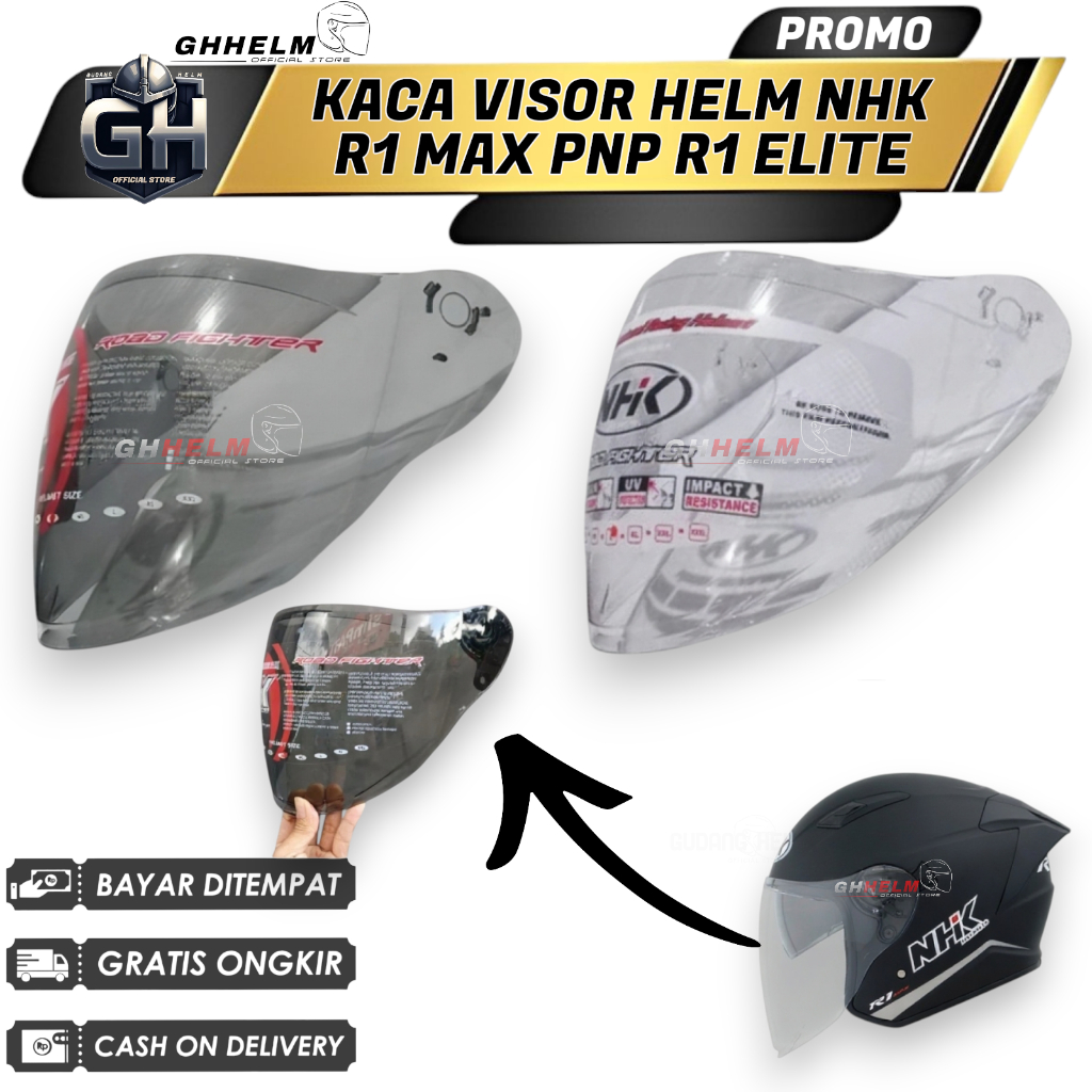 KACA VISOR HELM ORIGINAL NHK R1 MAX PNP R1 ELITE S1 GP PRO S1 GP PRO/PLUS