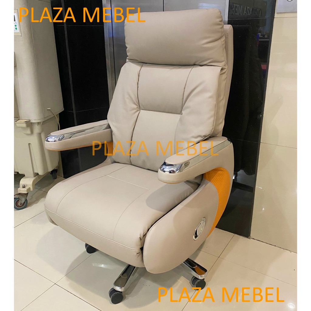 Kursi Direktur Direksi Recliner 078 Beige JUMBO Office Chair Reclainer (Premium Quality)