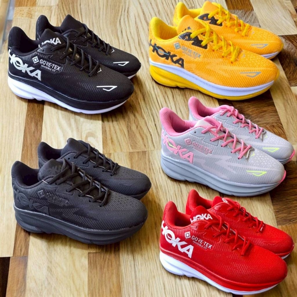 Sepatu Running Hoka Clifton Full Black Sepatu Anak Sekolah Laki Laki Perempuan