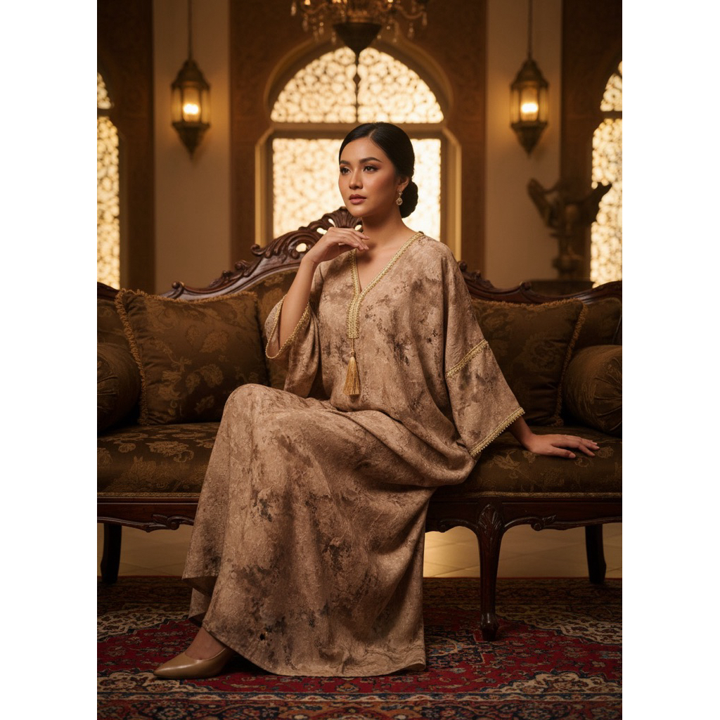 ABAYA SULTAN MEWAH ELEGAN ABAYA TURKI KAFTAN WANITA ALMEERA KAFTAN DRESS ABAYA MAROKO MILIMINE Abaya