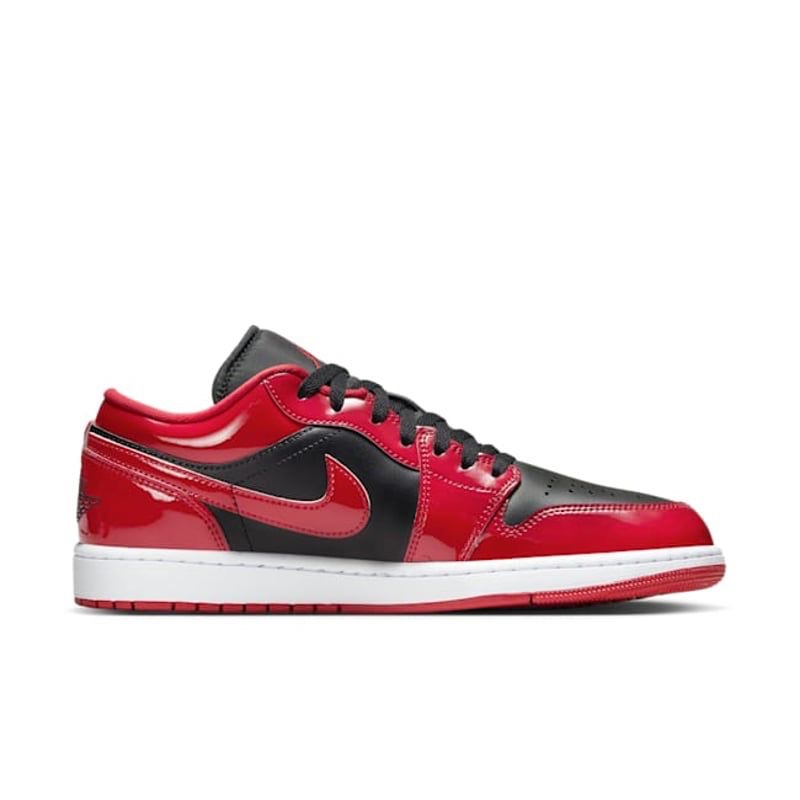Nike Air Jordan 1 Low SE Patent Varsity Red Black Original Resmi