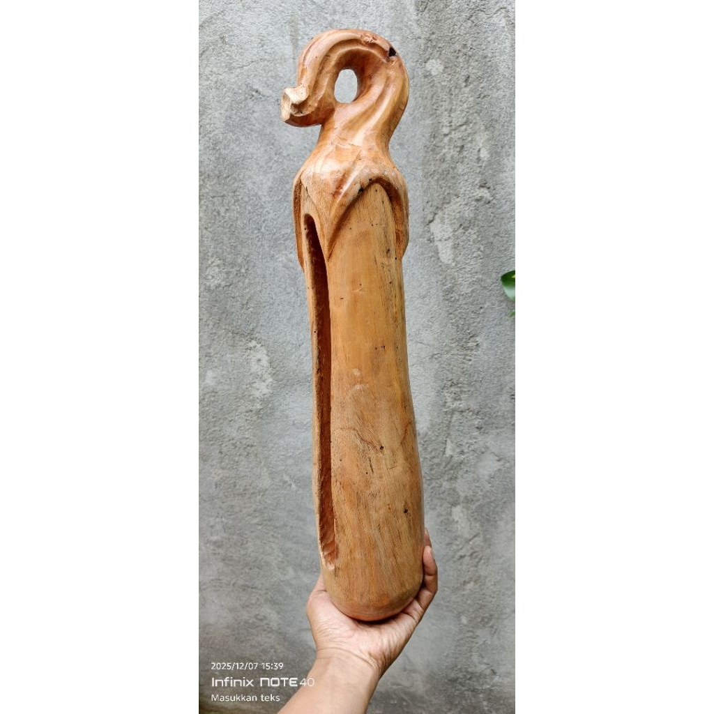 kentongan kayu motif antik jadul vintage