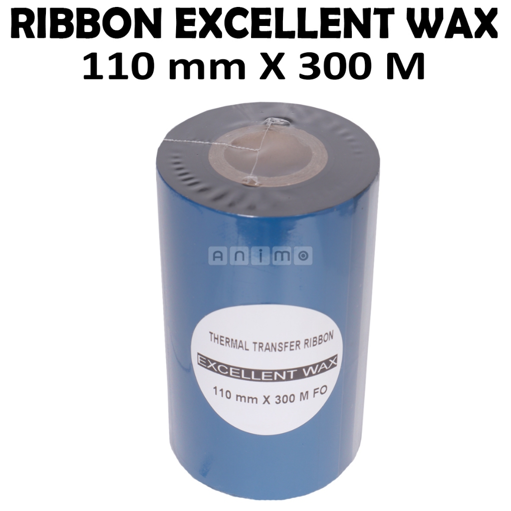 RIBBON BARCODE EXCELLENT WAX 110 X 300 METER - Ribbon Excellent Wax 110x300 M