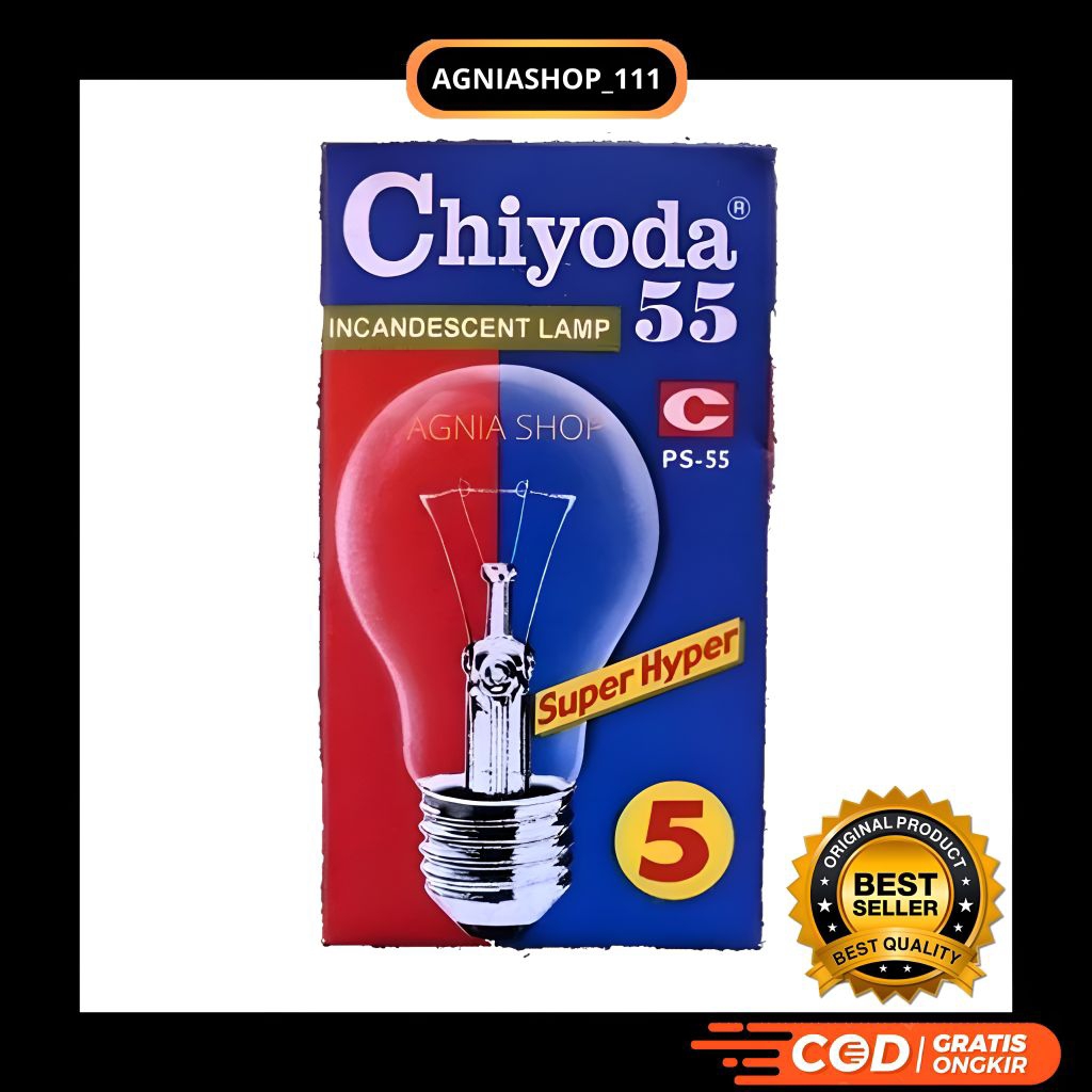 Lampu Chiyoda 5 watt Super Hyper / Lampu Pijar Kuning Super Panas Lampu Ayam