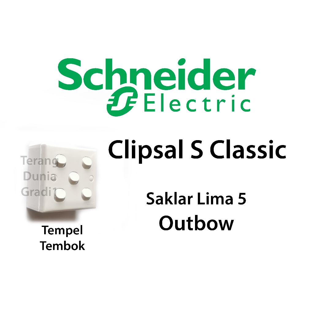 Saklar Lima Clipsal Outbow Saklar Clipsal Lima Cetrekan Outbow Saklar Clipsal Outbow 5 Cetrekan Sakl