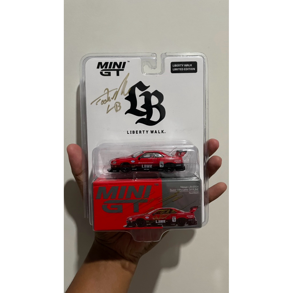 Mini GT IMX 2025 Event Exclusive Nissan Skyline LB ER 34 Super Silhouette Sign Hyuma Dan Toshi