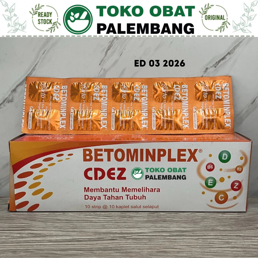 1 STRIP BETOMINPLEX CDEZ 10 KAPLET VITAMIN C D E B2 B12 ZINC ARTO MULTIVITAMIN
