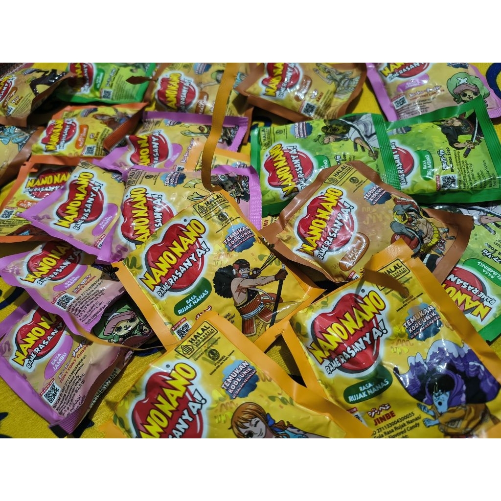BEBAS PILIH KARAKTER Nano Nano X One Piece Permen Nanonano Konimex Nano-Nano Luffy Zoro Nami Usopp S