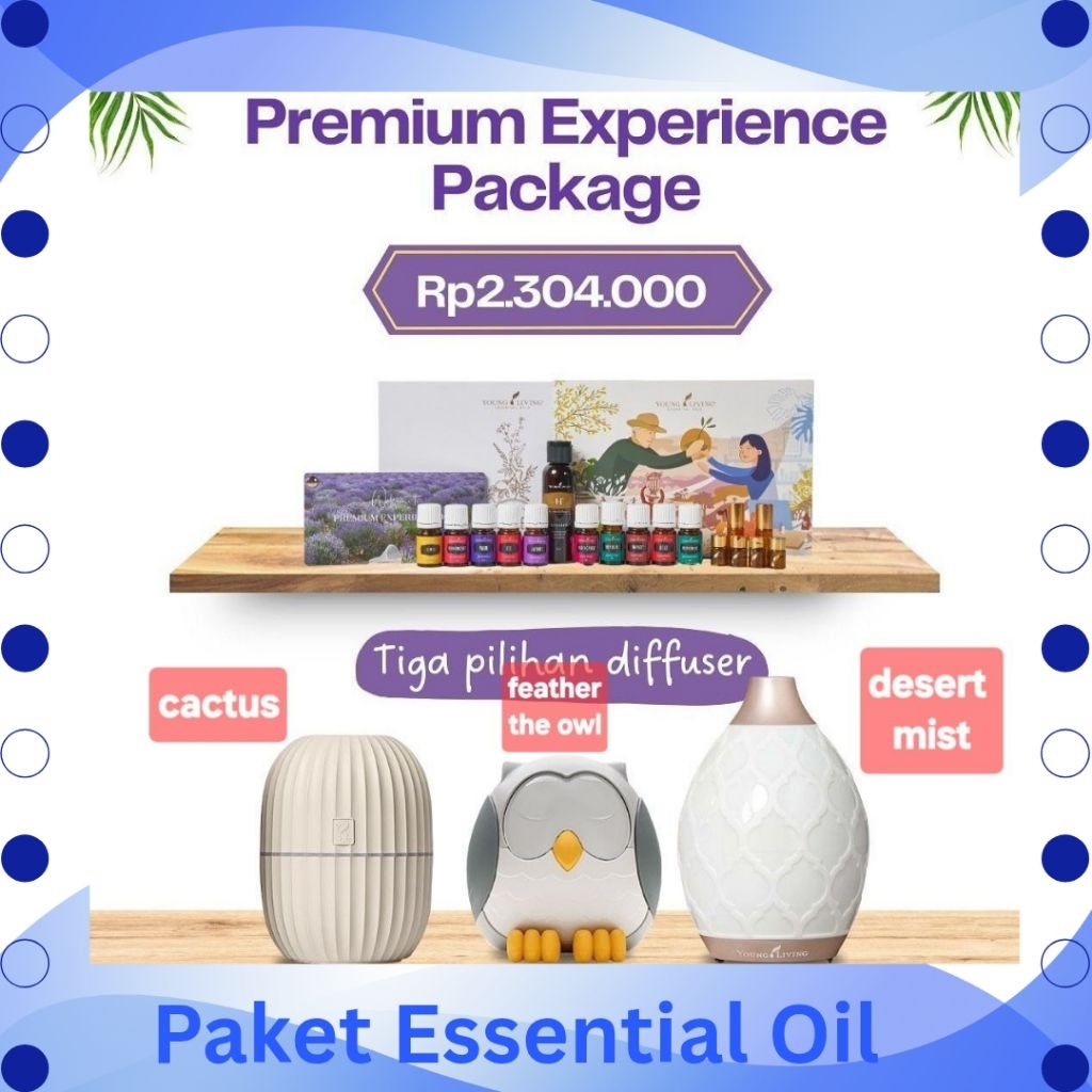YOUNG LIVING PEP Premium Experience Package - Feather the Owl / Desert Mist / CACTUS  Diffuser PAKET