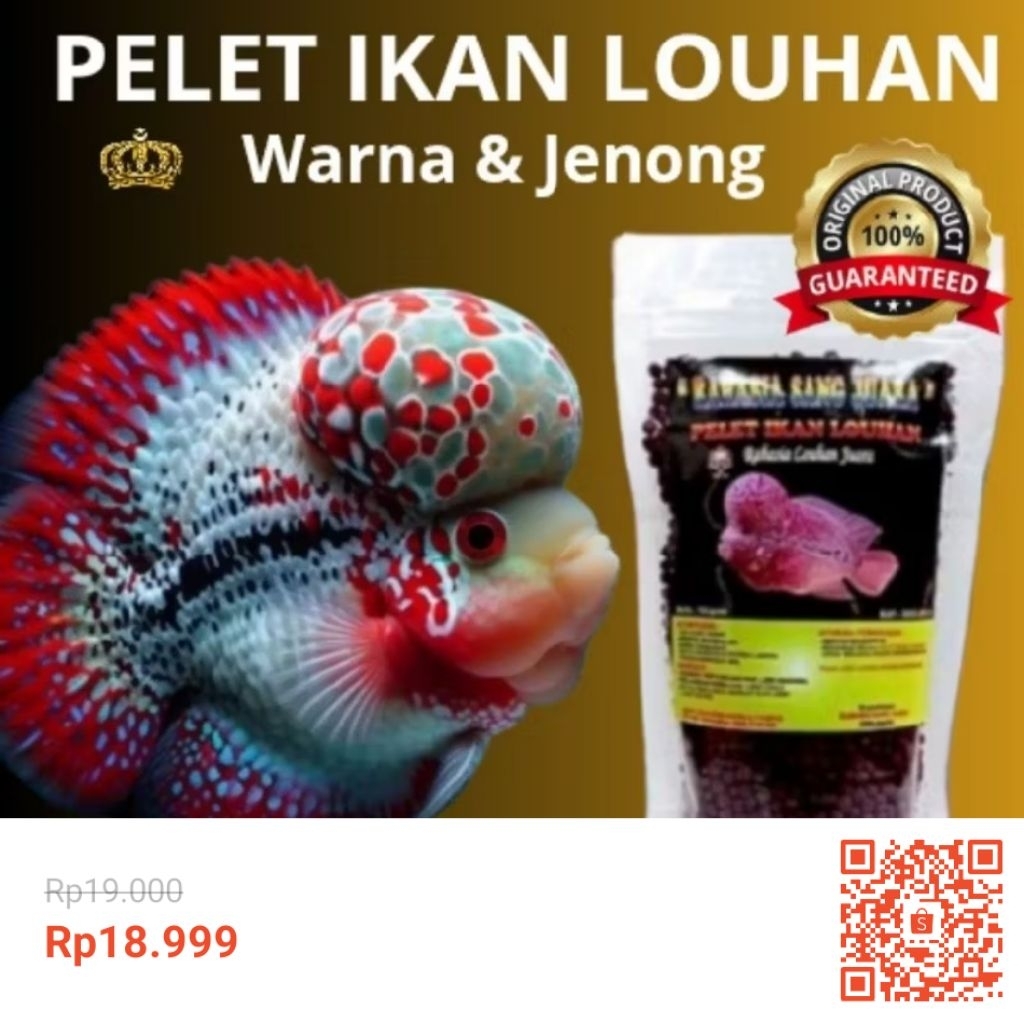 PELET IKAN LOUHAN UNTUK WARNA DAN JENONG 100 GR