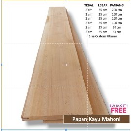 Papan kayu mahoni custom ukuran
