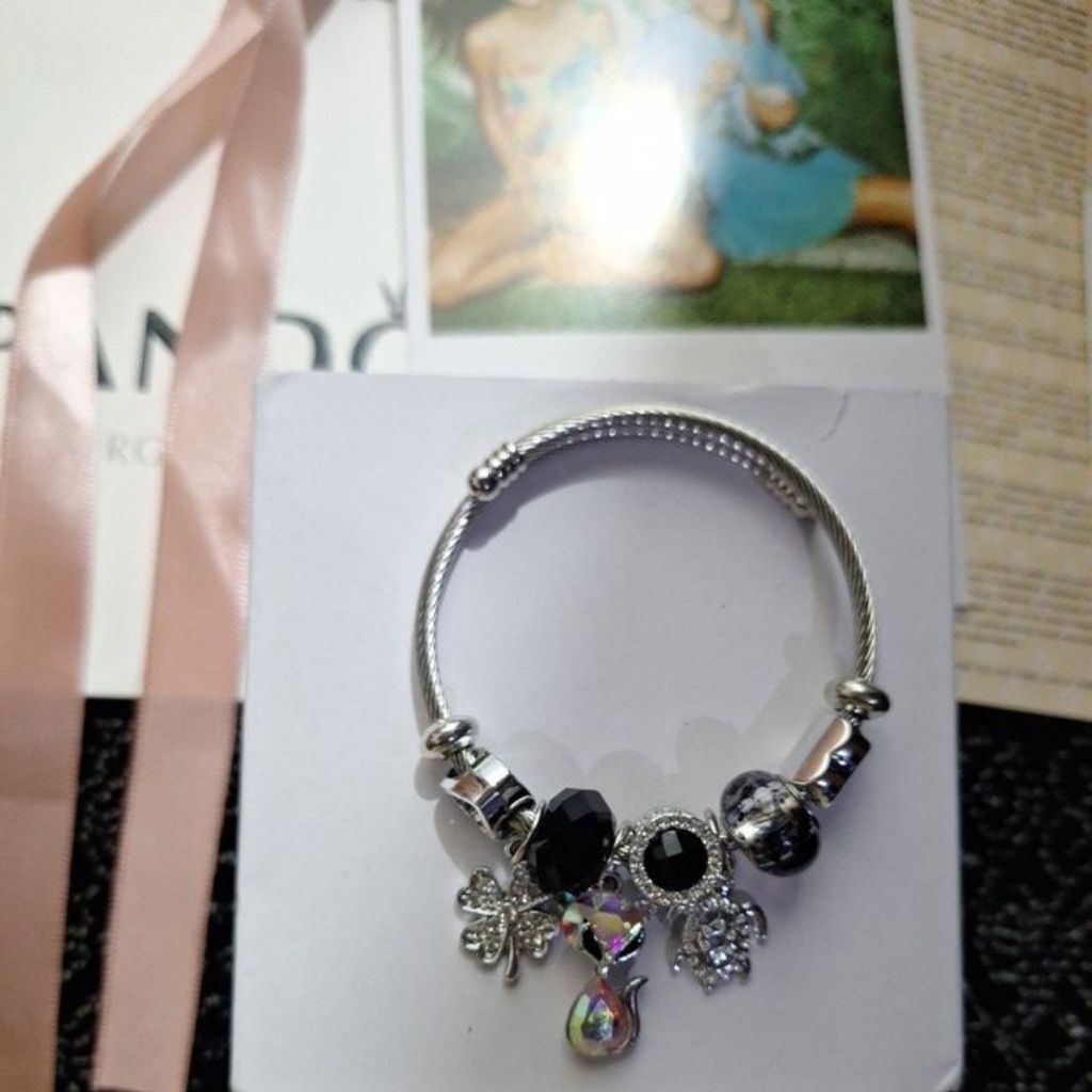 Gelang Pandora Silver Bulat (Box & Bags)