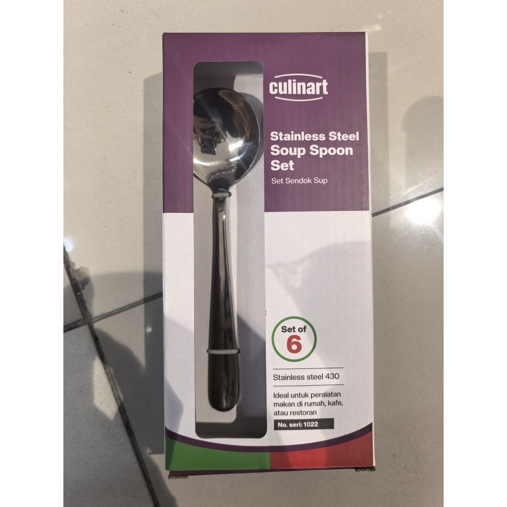6PC CULINART SENDOK MAKAN. SENDOK MAKAN PREMIUM. SENDOK MAKAN SET. SENDOK MAKAN TEBAL. SENDOK GARPU 