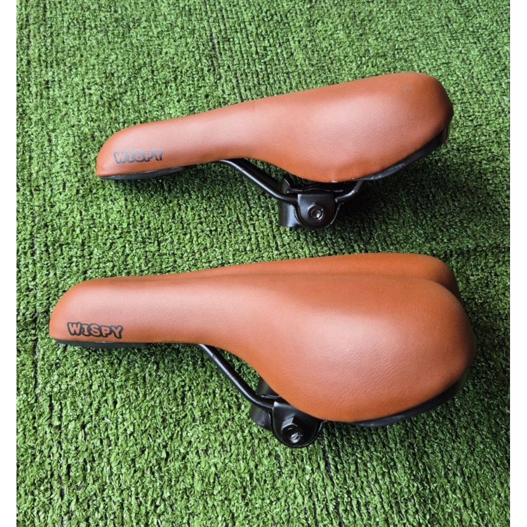 Sadel Sepeda WISPY Classic Model Kulit Empuk Cokelat Original New