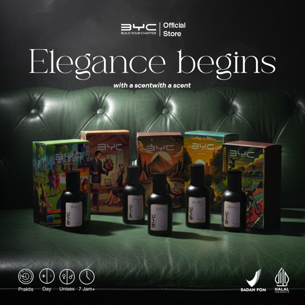 [ALL VARIANT] 5 PCS BYC Extrait de Parfum 30ml By Umar Wijaya Nostalgic | Prestige | Hangout | Adren