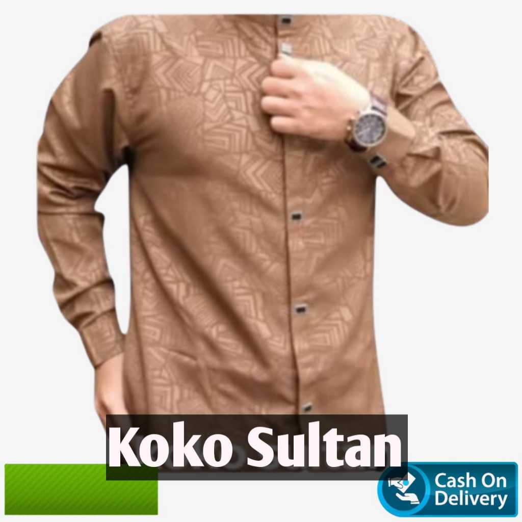 KEMKO SULTAN PREMIUM/kemeja koko sultan embos bahan wolfis import
