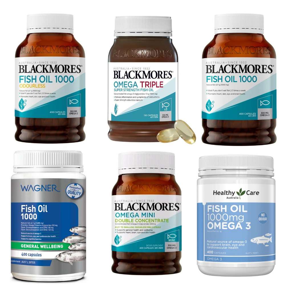 Healthy Care Fish Oil 1000mg - 400caps/Blackmores Fish Oil/Omega Mini/Omega Triple/Wagner Fish Oil/B