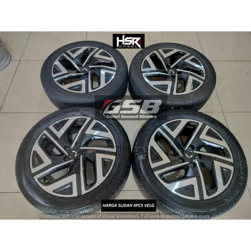 Dijual vel copotan mobil WULING R18X7 5X114 ET32 BLACK + GT(2) 215 55 R18 (BAN 2 SAJA) | VELG BINTAR