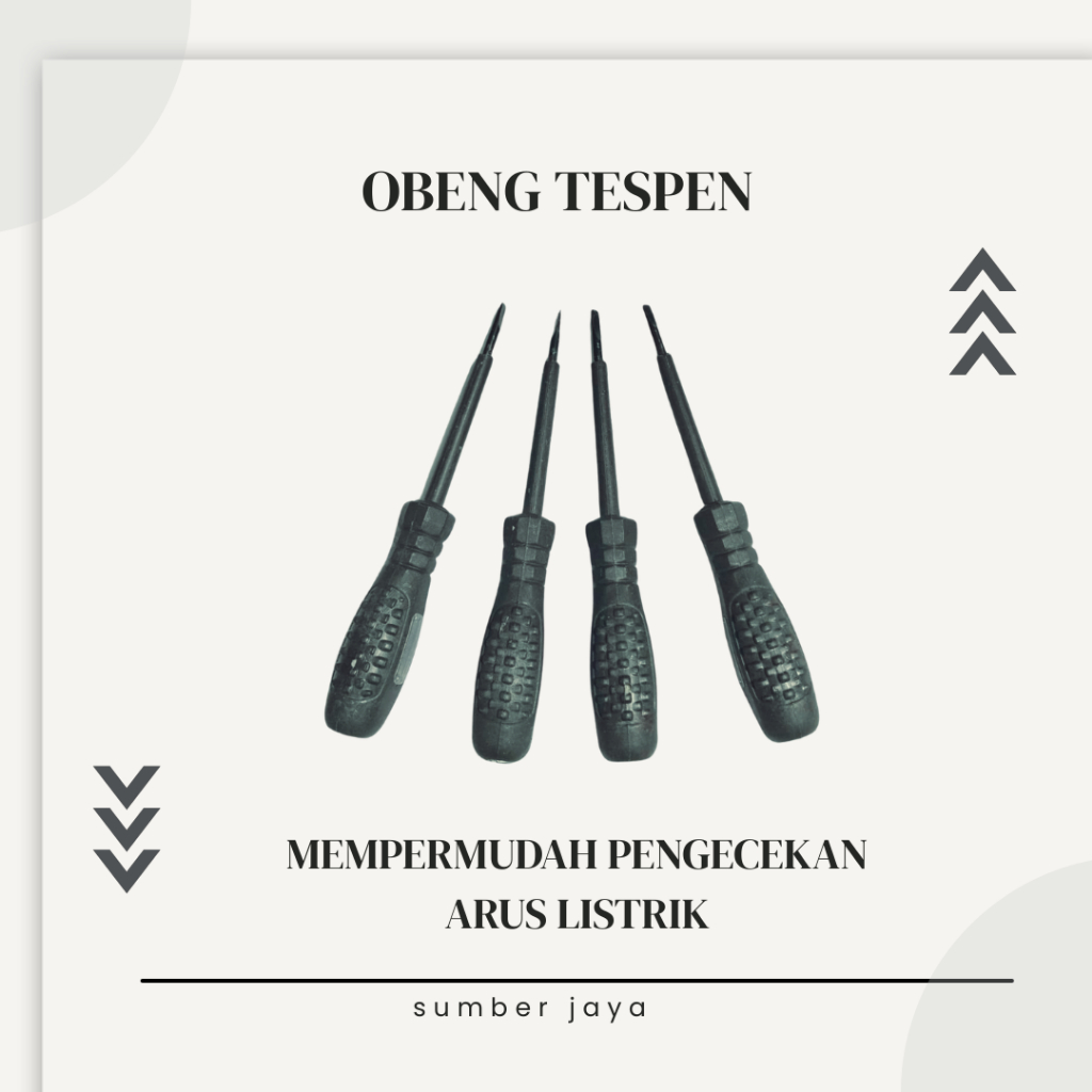 Obeng Tespen Dual LED/Obeng Tester Terbaik Untuk Pengecekan Arus Listrik Plus(+) dan Min(-)
