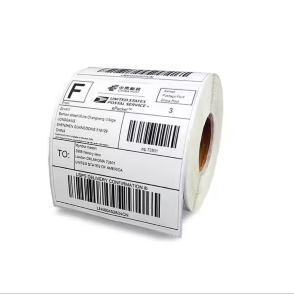 kertas thermal 100×500 kertas A6 thermal kertas sticker direct thermal 250pcs