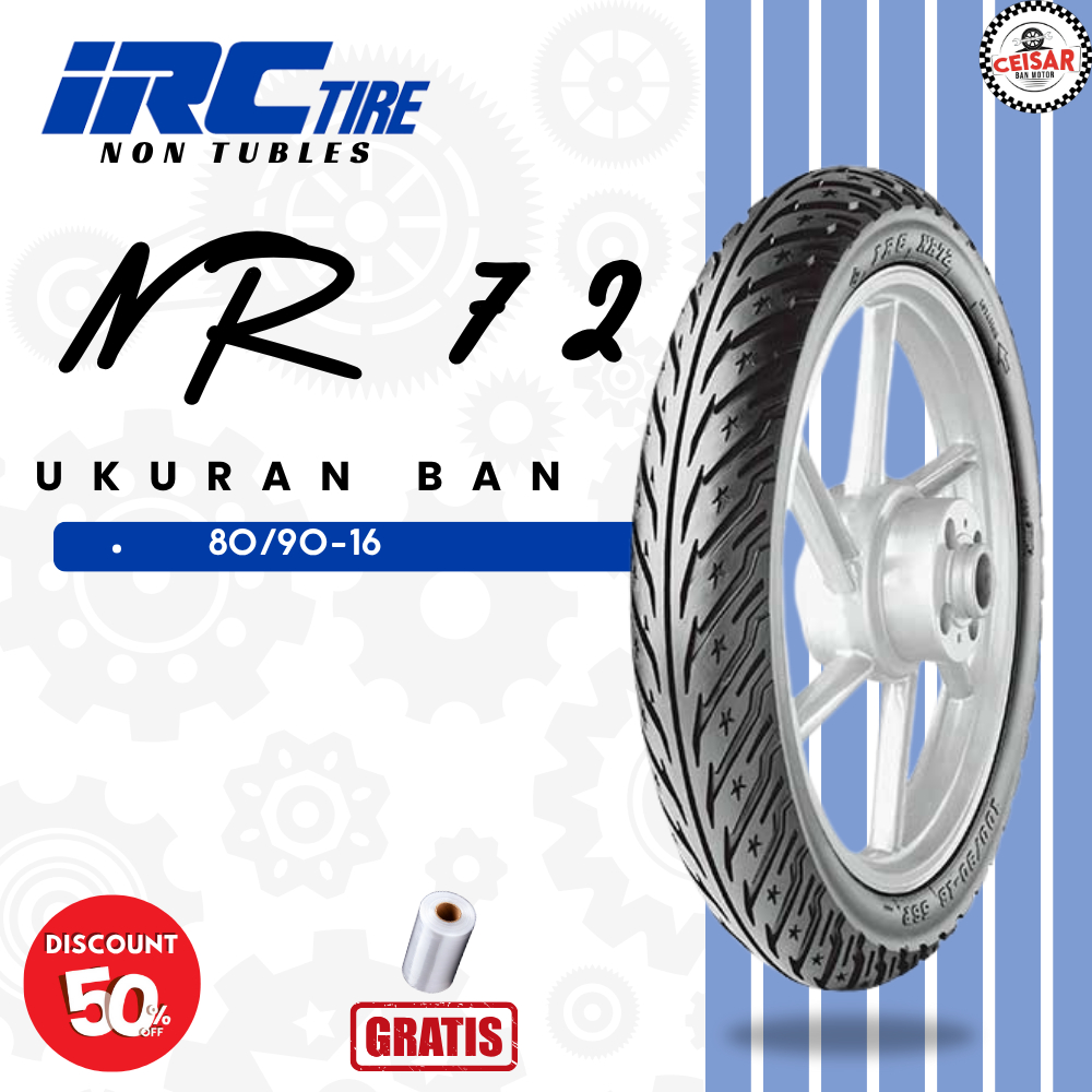 ban motor IRC NR72 80/90 RING 16 TUBLESS