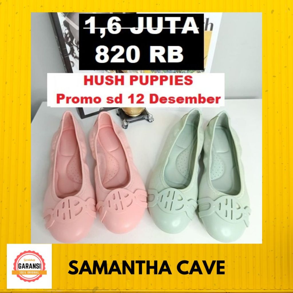 Sepatu flat shoes Hush Puppies Wanita original SALE seri SAMANTHA CAVE hushpuppies BEST SELLER