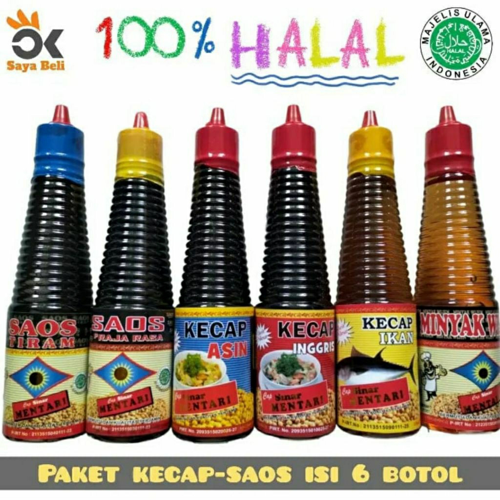 minyak wijen , raja rasa, saos tiram, kecap asin, kecap inggris, kecap ikan