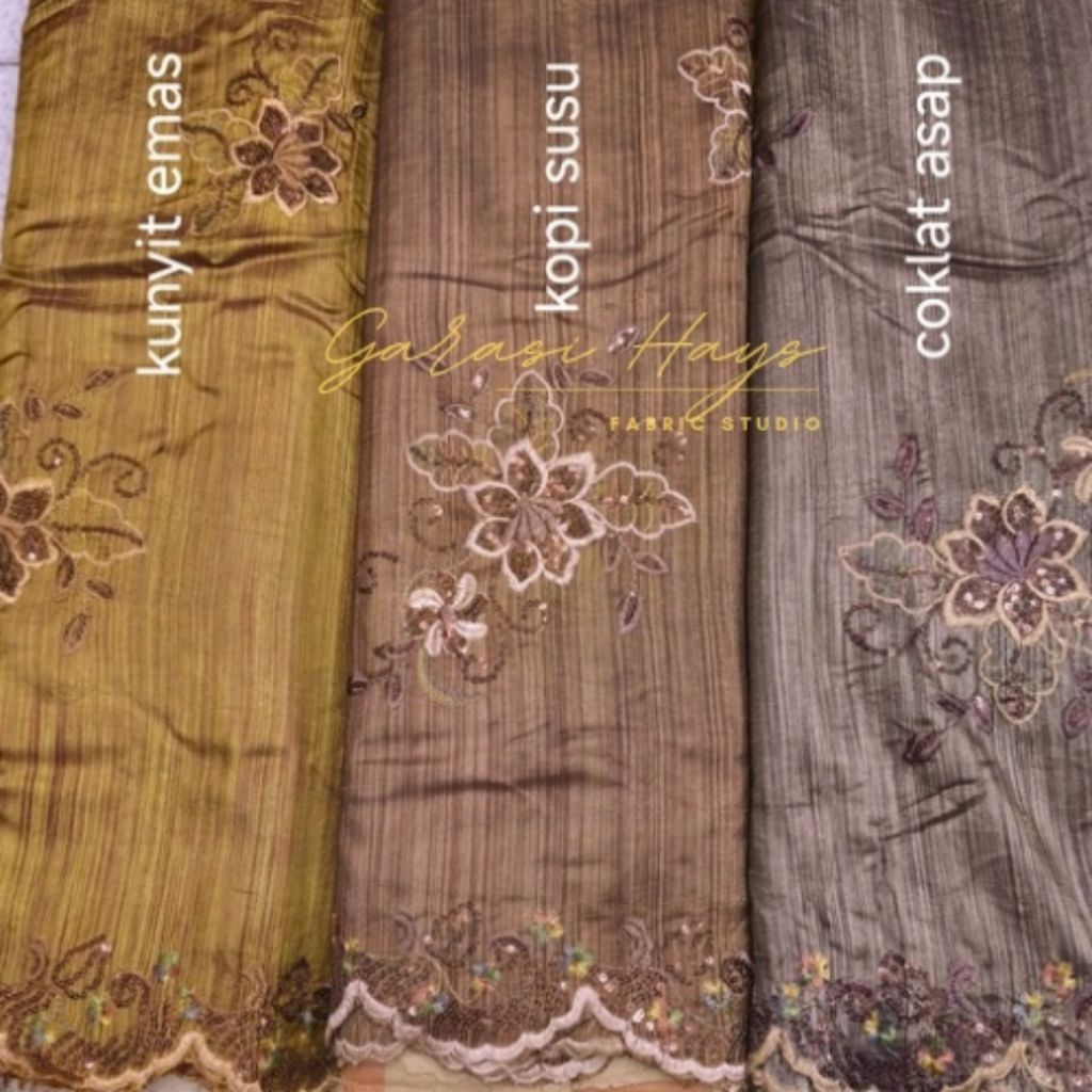 SALE Kain Pesta Taffeta Premium Embroidery Tafeta Bordir Lebar 135 cm