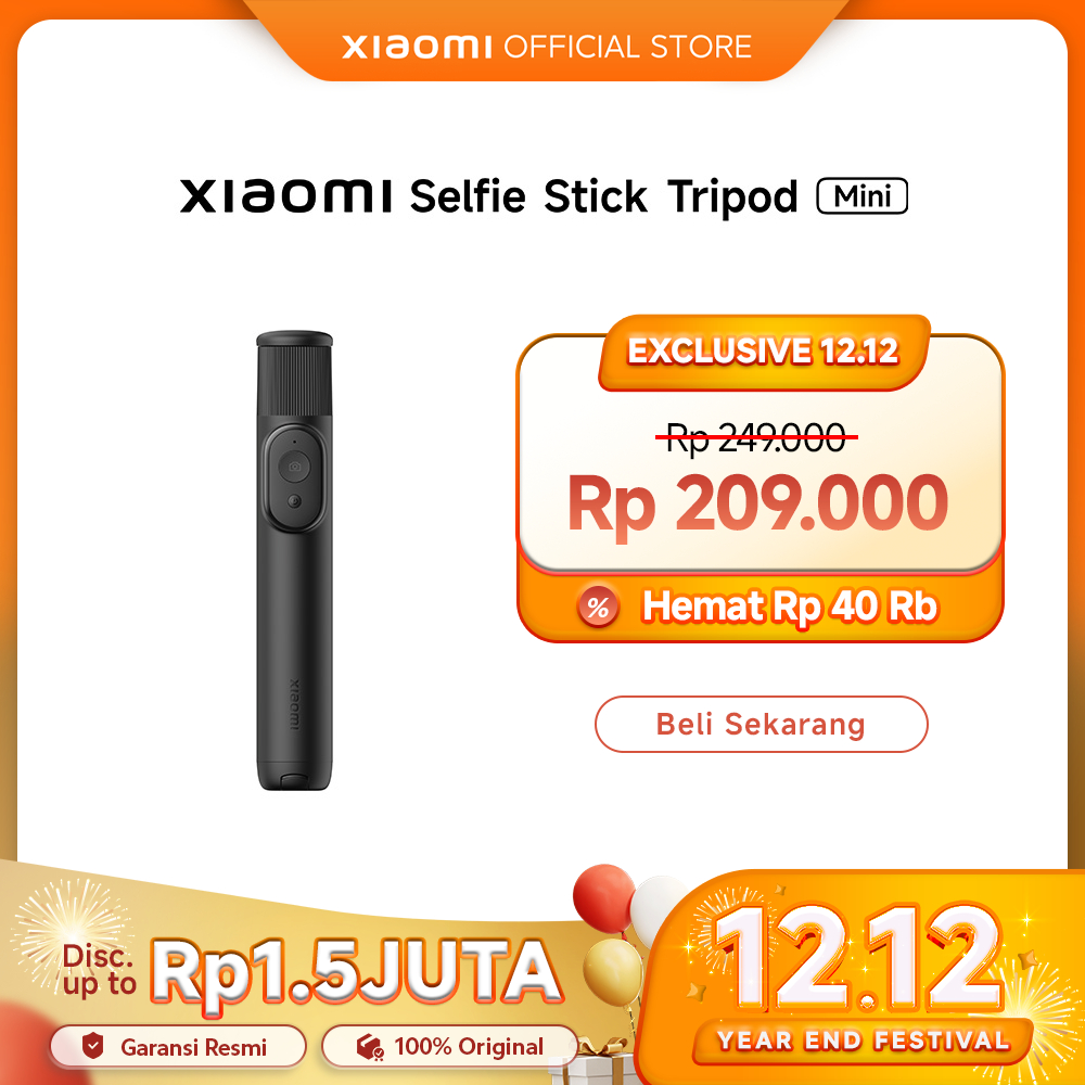 Xiaomi Selfie Stick Tripod Mini | Compact & Ultra-Portable Design Seamless Bluetooth Control | 90° A