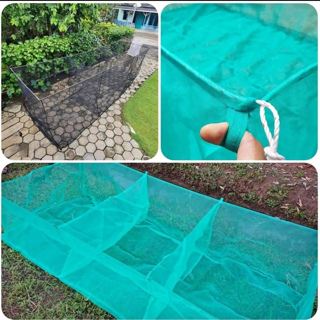 COD-keramaba hapa kolam ikan jaring bahan waring rk super premium ukuran 12x9x2M
