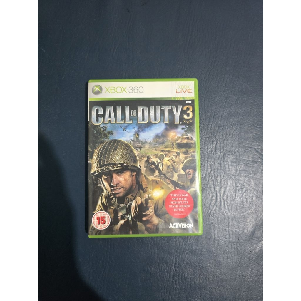 XBOX 360 Call of Duty 3 BD Kaset CD Game Ori Games Original