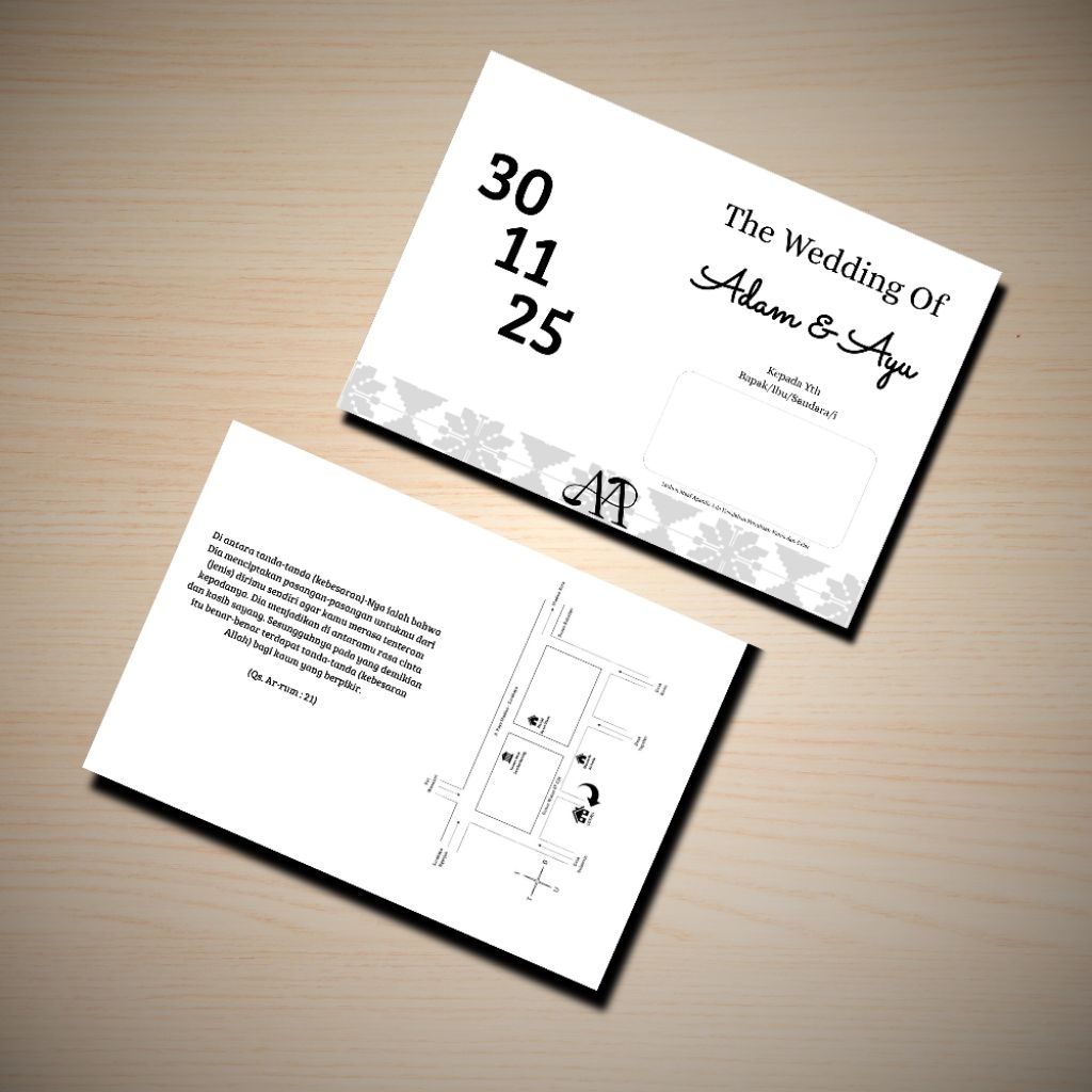 Undangan Pernikahan Murah Tapi Mewah | Undangan Minimalis Simple Classy | Undangan Elegant Custom