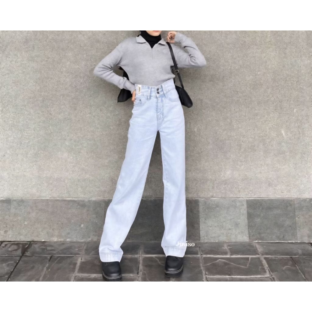 (PRELOVED) JEANS JINISO Highwaist Baggy Jeans