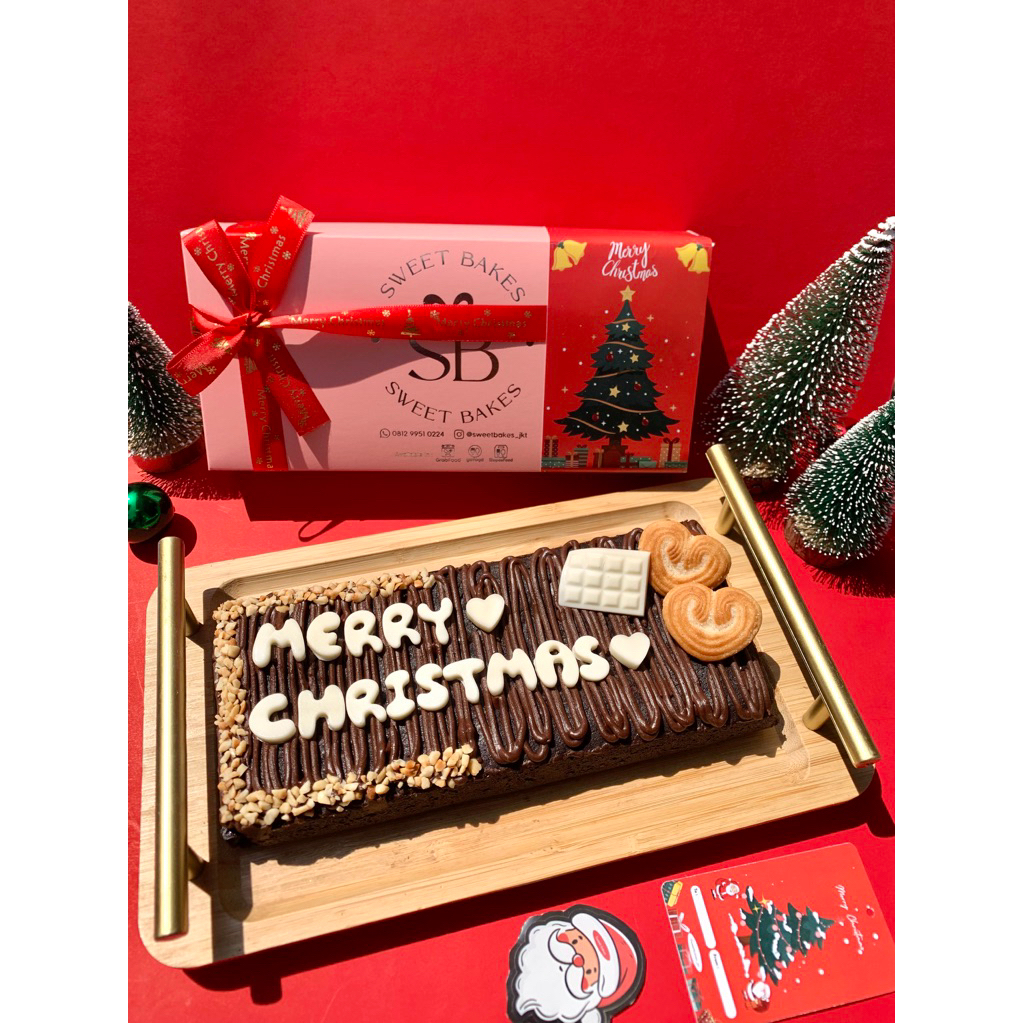 Hampers Custom fudgy brownies Merry Christmas