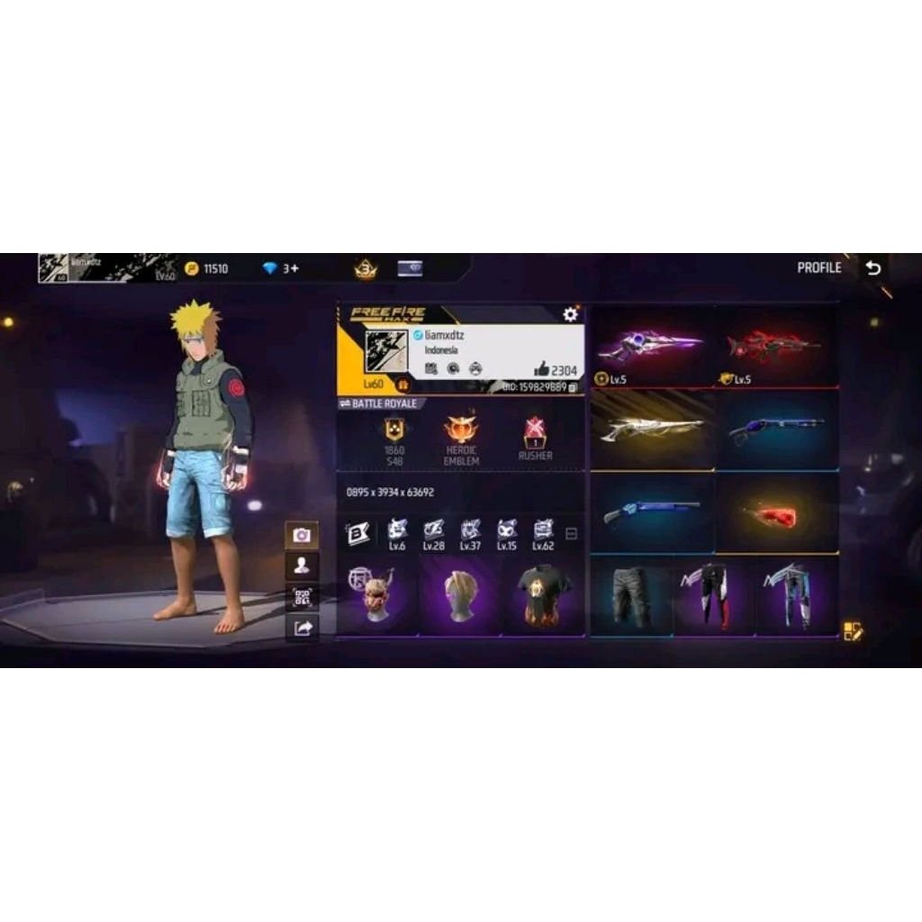 akun FF S1 On Sultan