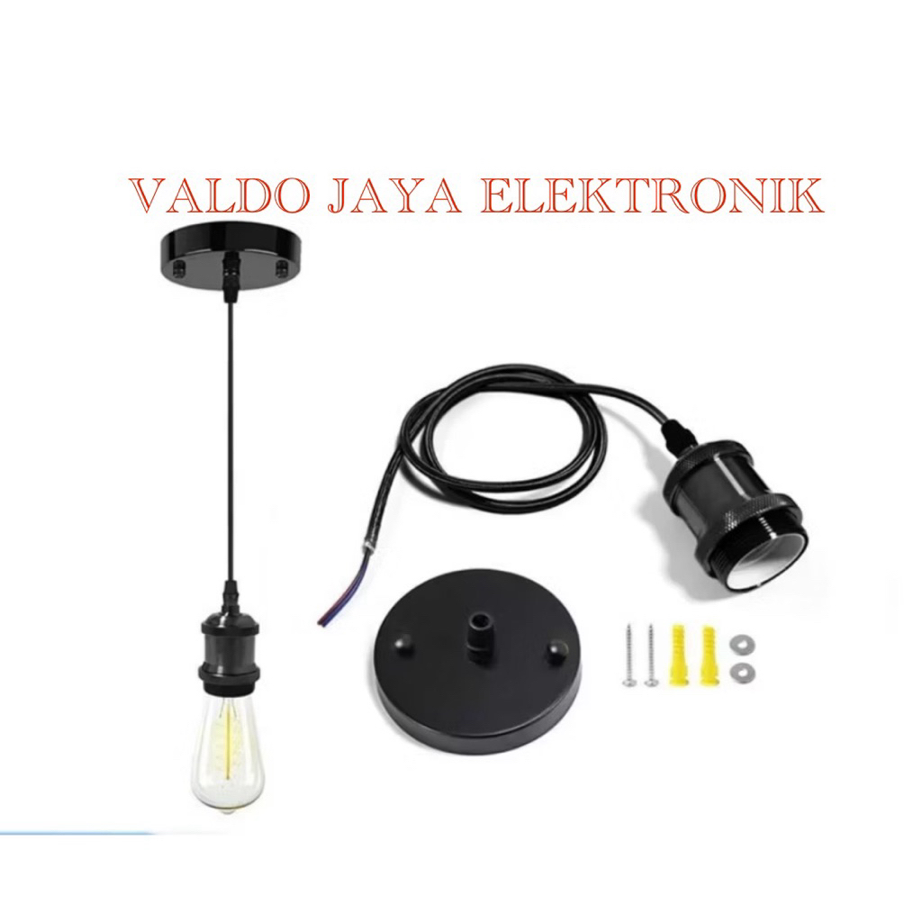 Fitting Gantung besi Fiting Cafe fitting gantung edison filamen cafe Fitting Gantung Retro rumah lam