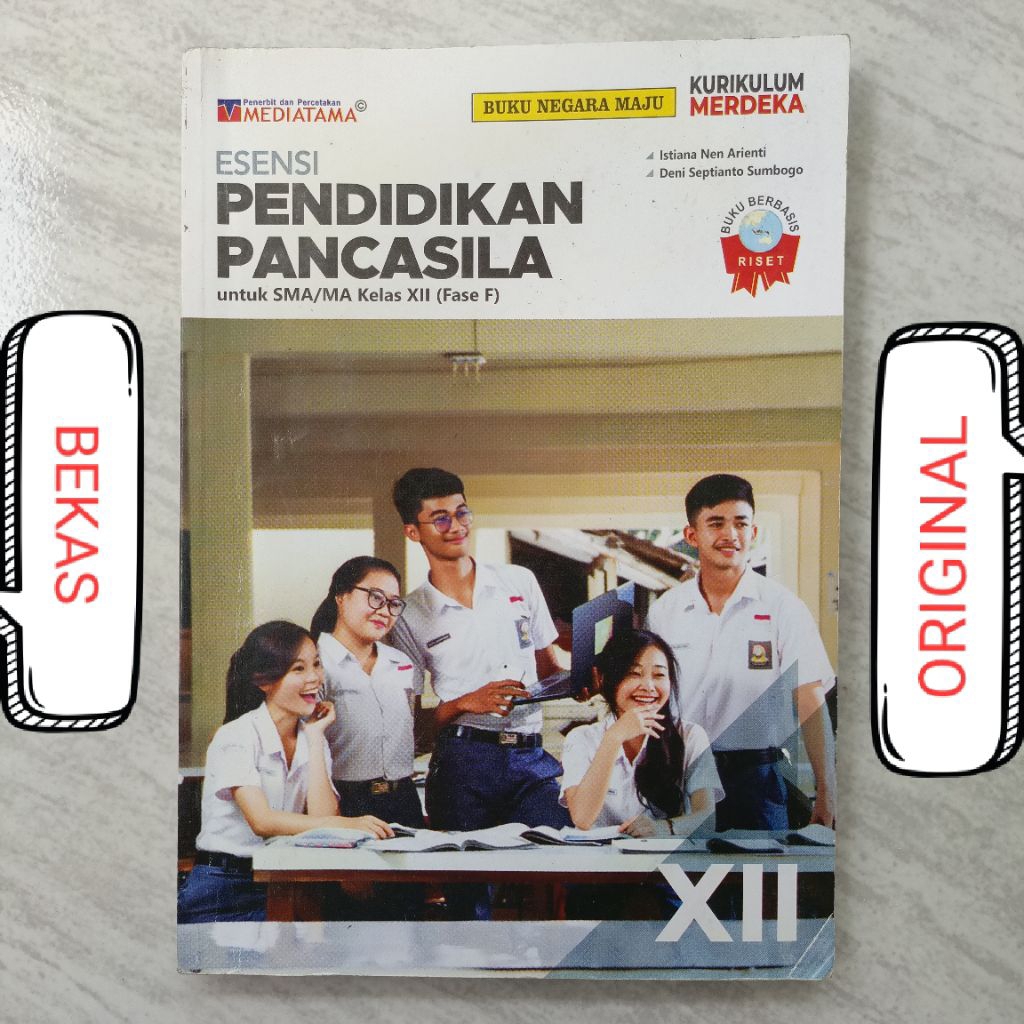 ( BUKU BEKAS ) ( ORIGINAL ) Esensi Pendidikan Pancasila PKN PPKN Fase F Kelas 12 XII 3 III SMA MA SM