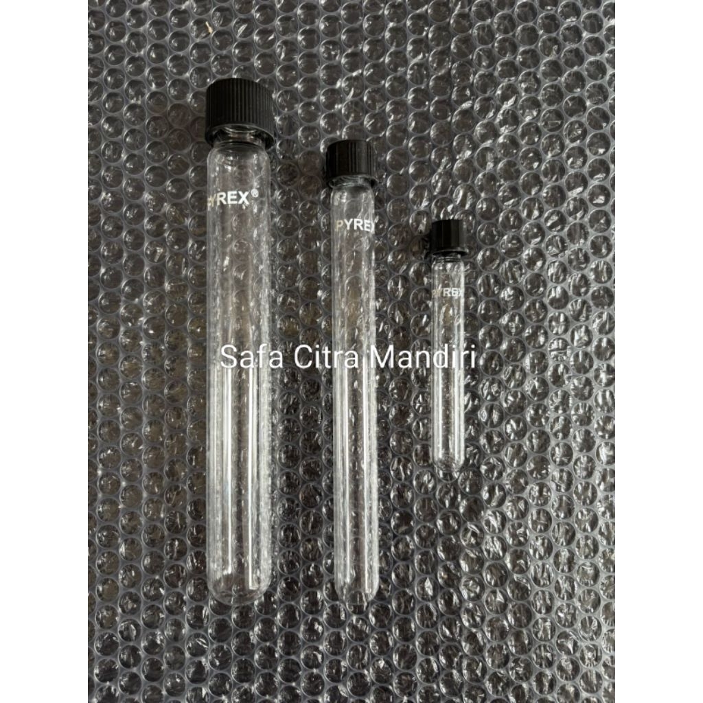 Tabung Reaksi Tutup Ulir Test Tube With Screw Cap Pyrex