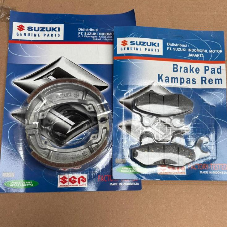 PAKET KAMPAS REM DEPAN + BELAKANG TROMOL SUZUKI SMASH SHOGUN SGP TOP