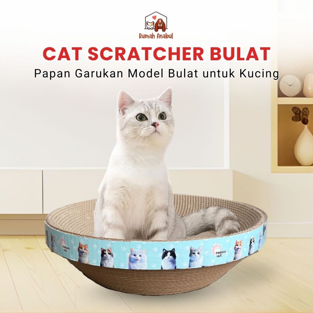 Cat scatcher mainan cakaran untuk kucing papan garukan kucing tempat main anabul tempat main kucing