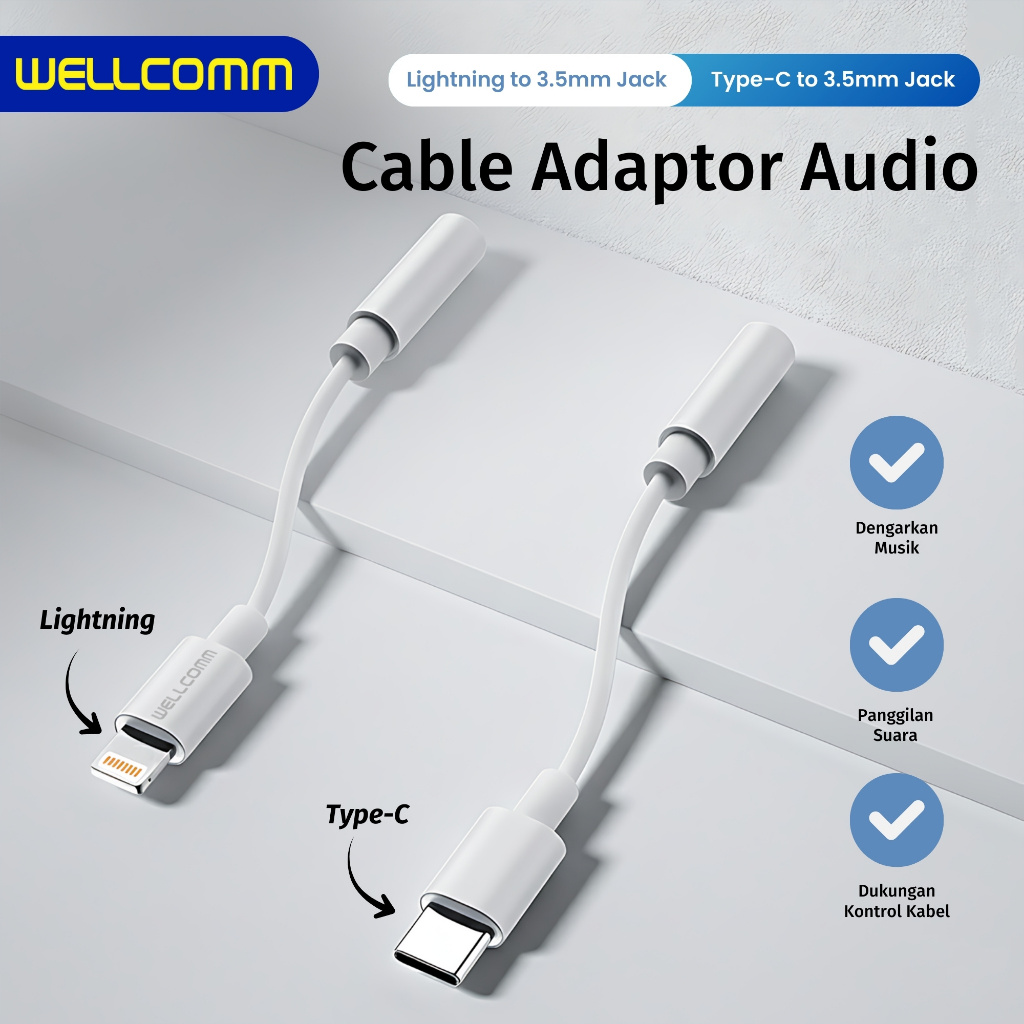 Sambungan Konektor Headset Jack Original Wellcomm