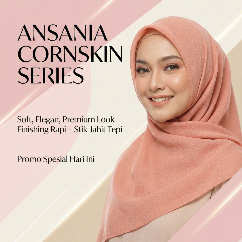 Hijab Segi Empat Hijab Cornskin Poly Zara Jilbab Cornskin Segi Empat Jilbab Cornskin (Serat Jagung) 