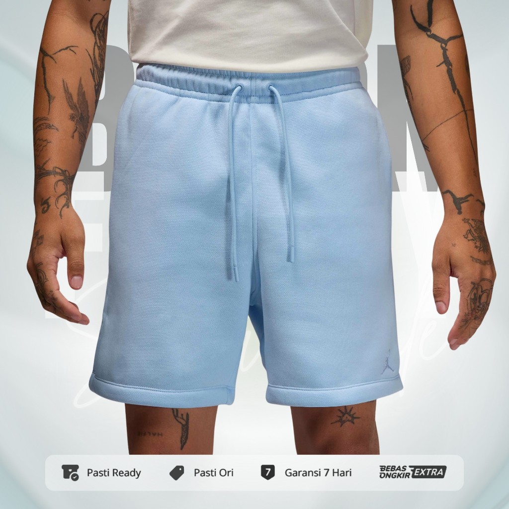 Celana Pendek Nike Original Jordan Brooklyn Fleece Men's Shorts - Hydrogen Blue FV7287