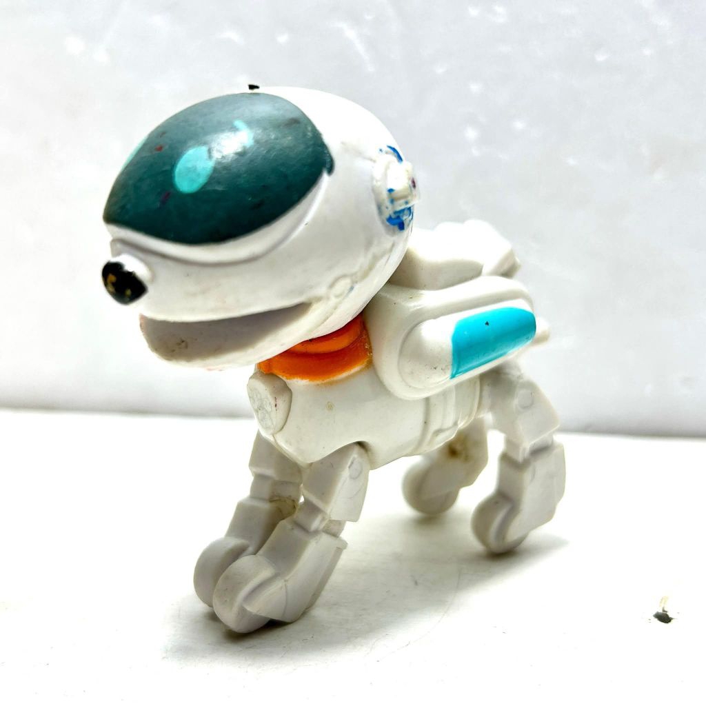 mainan action figure sRex dari serial animasi PAW Patrol, versi robot anjing (Dino Rescue Rex) loose