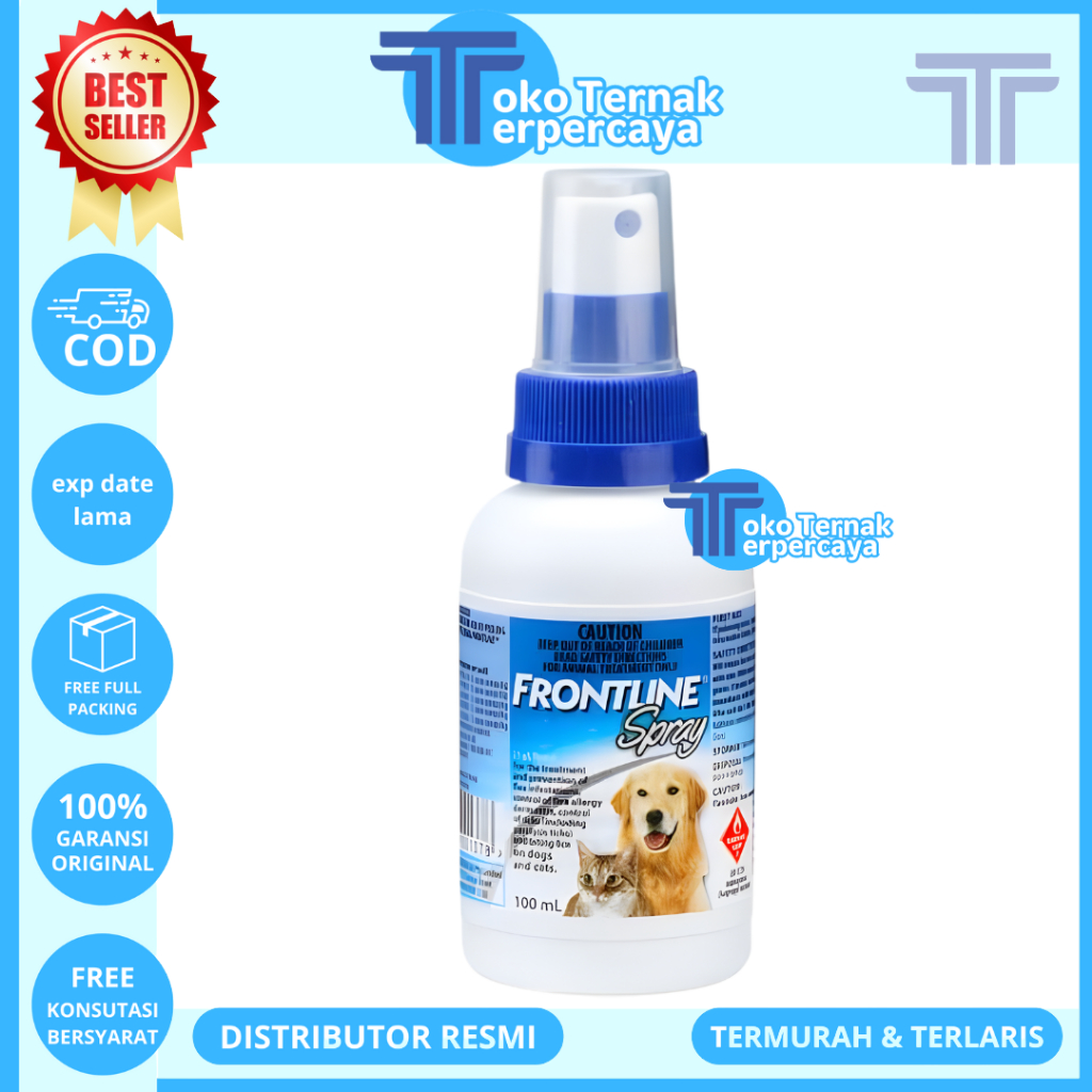 FRONTLINE SPRAY 100ML - Obat Kutu Anjing Semprot - Obat Kutu Kucing Semprot